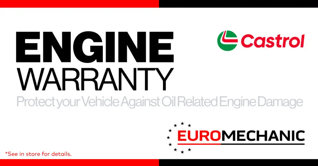 Castrol Engine Warranty promotion at Brock Road Garage EuroMechanic in Guelph